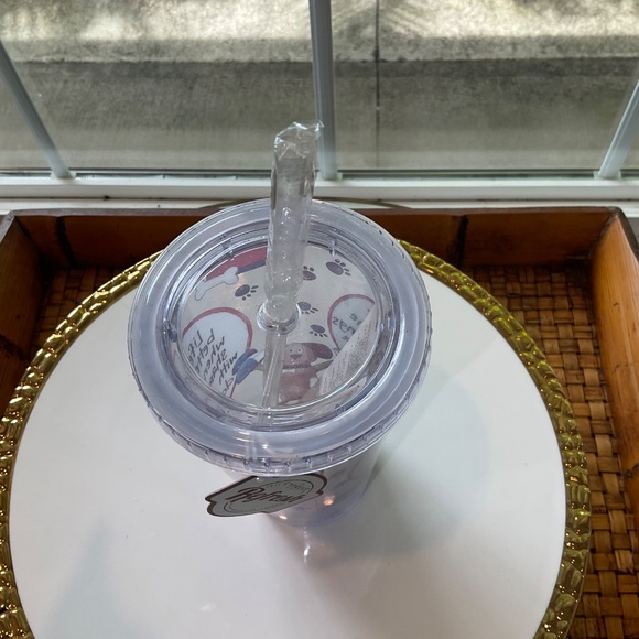 Adorable 17oz Acrylic Dog Tumbler W/Straw NWT - Picture 4 of 8